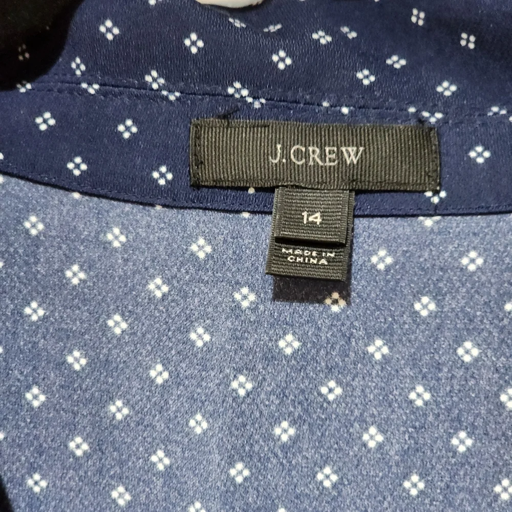 J. Crew Navy Polka Dot Jumpsuit With Pockets - Picture 4 of 9